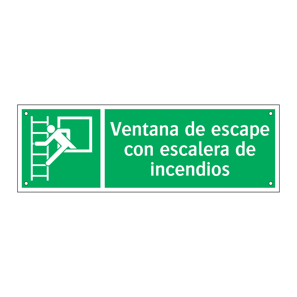 Ventana de escape con escalera de incendios