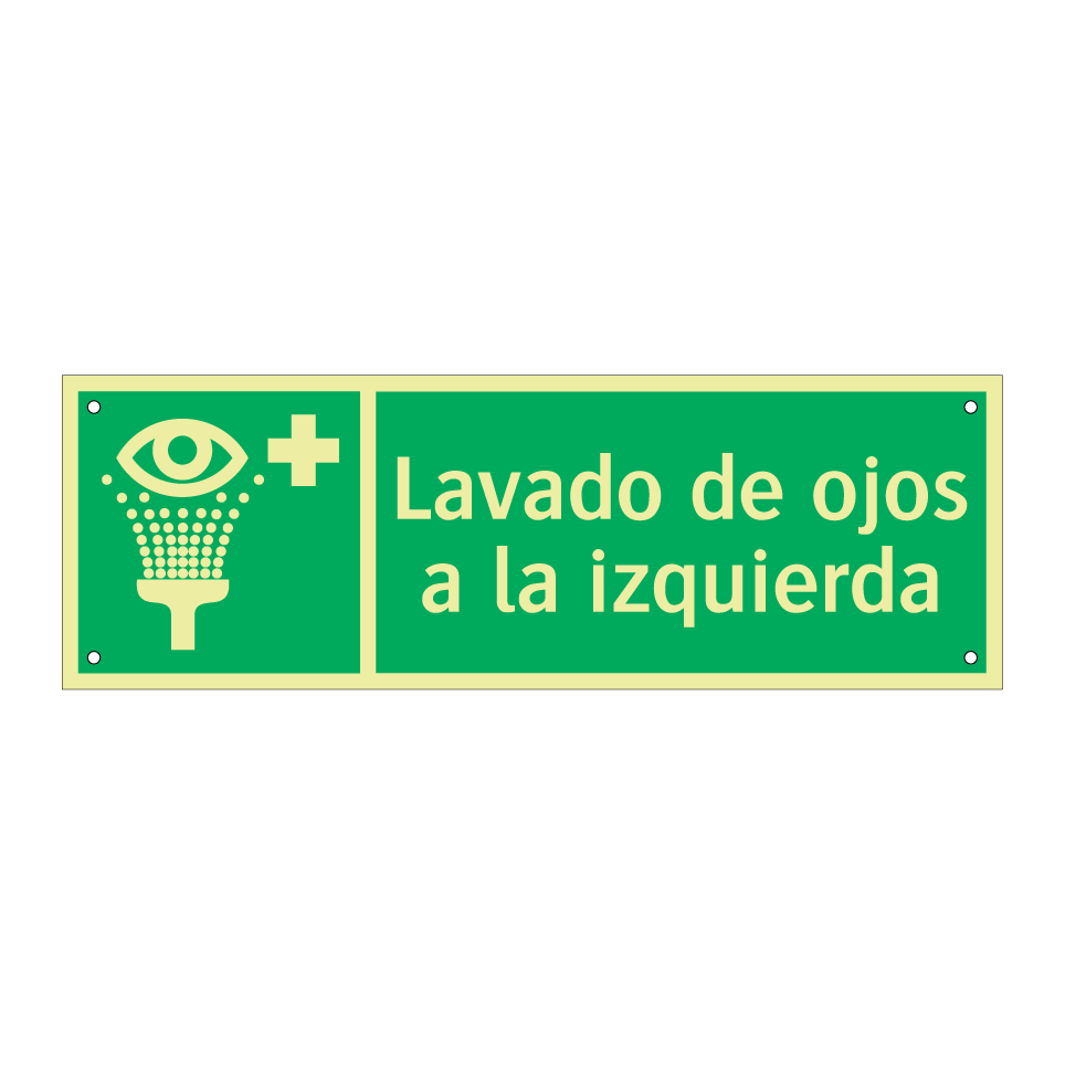 Lavado de ojos a la izquierda