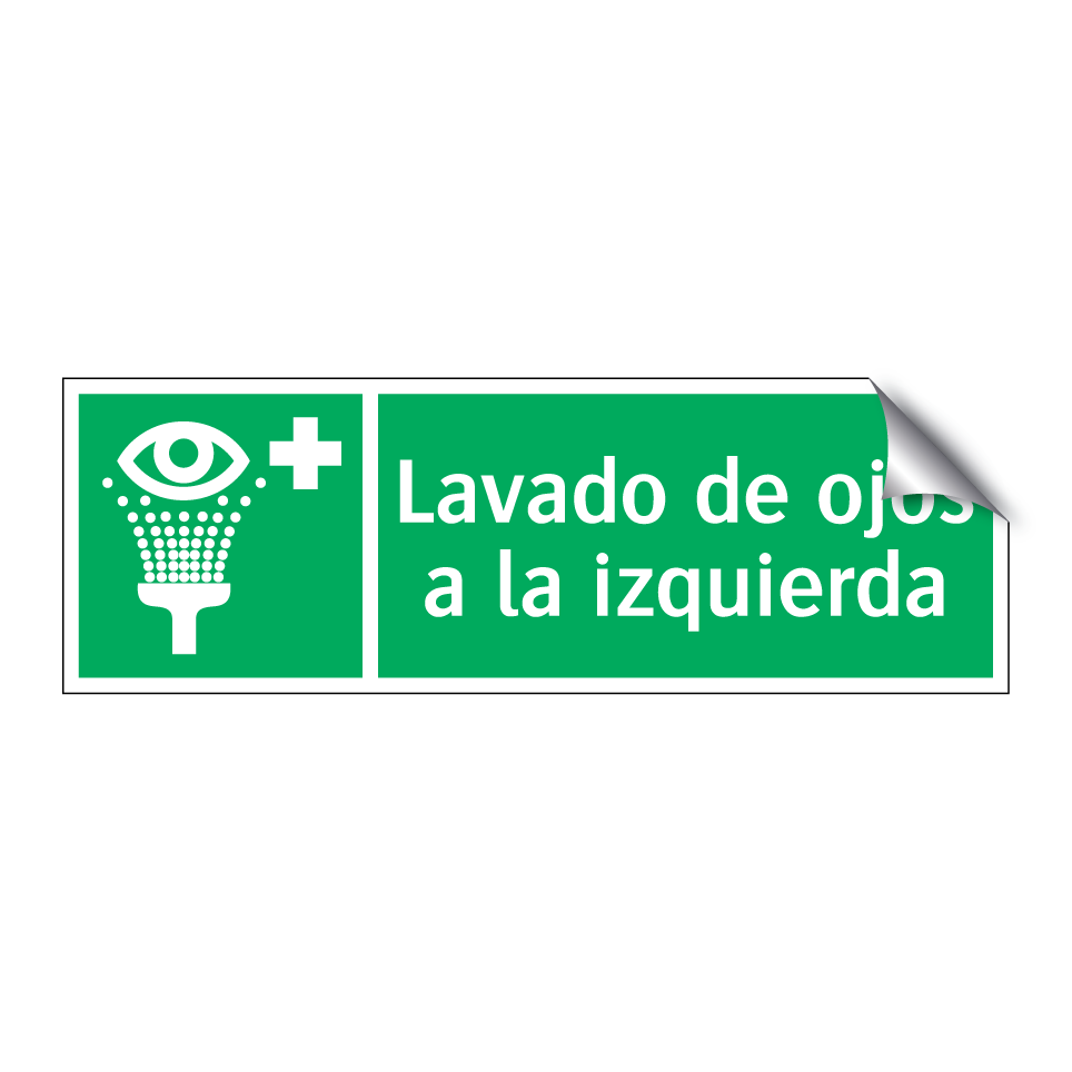 Lavado de ojos a la izquierda