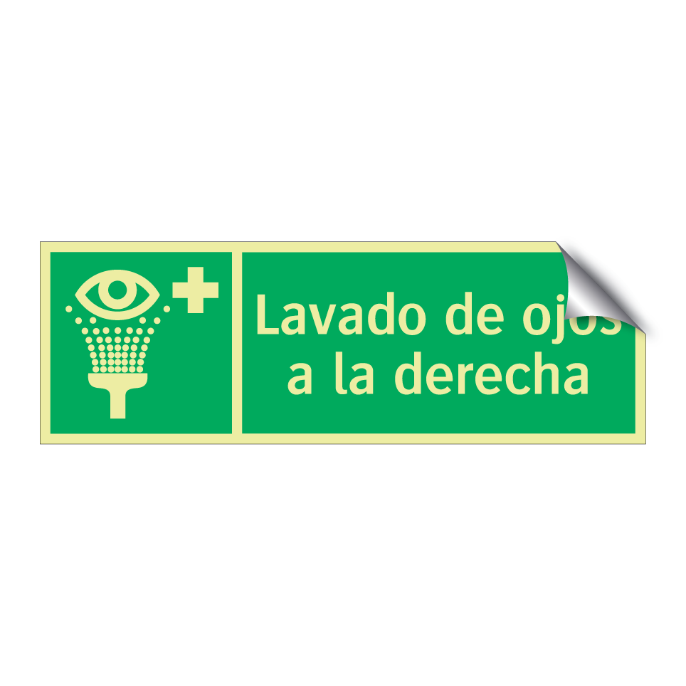 Lavado de ojos a la derecha