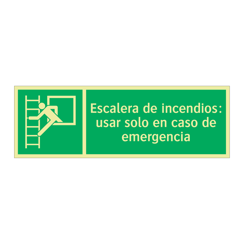 Escalera de incendios: usar solo en caso de emergencia