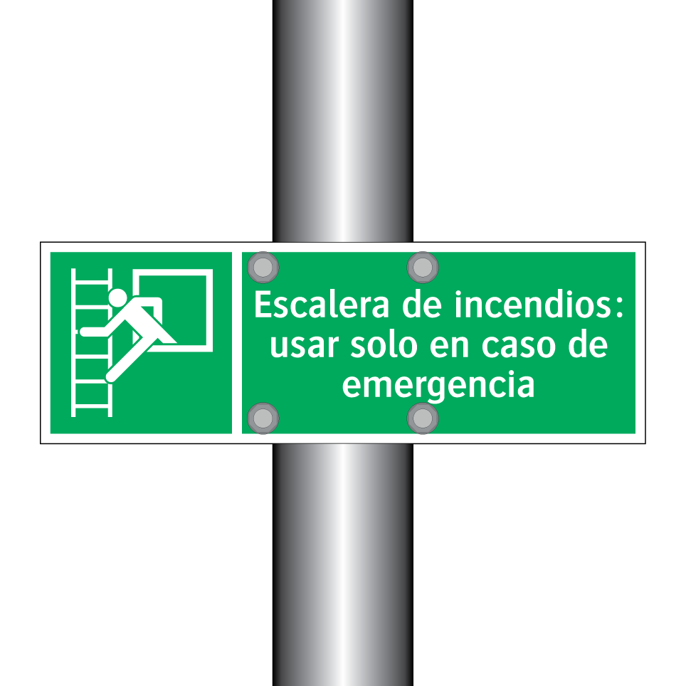 Escalera de incendios: usar solo en caso de emergencia