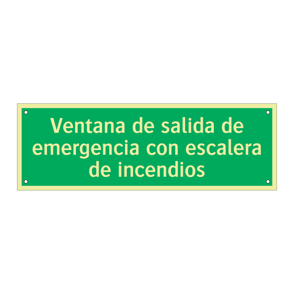 Ventana de salida de emergencia con escalera de incendios
