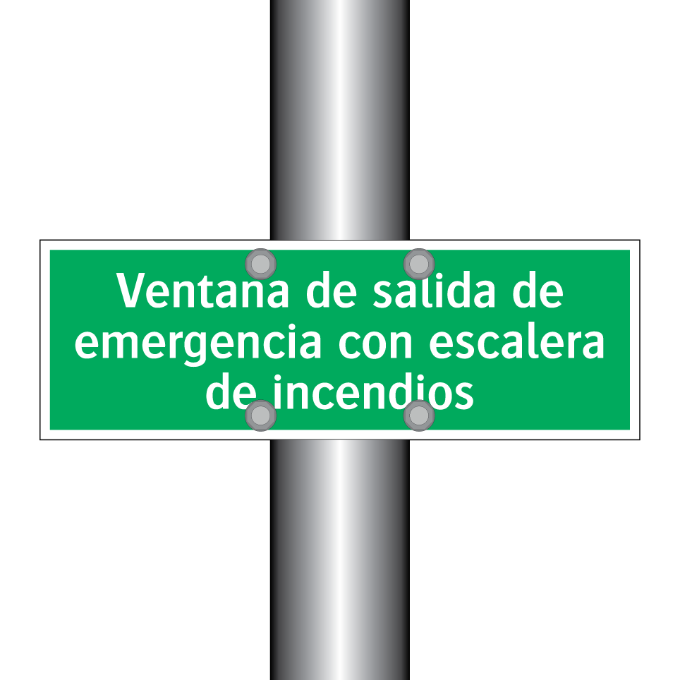 Ventana de salida de emergencia con escalera de incendios