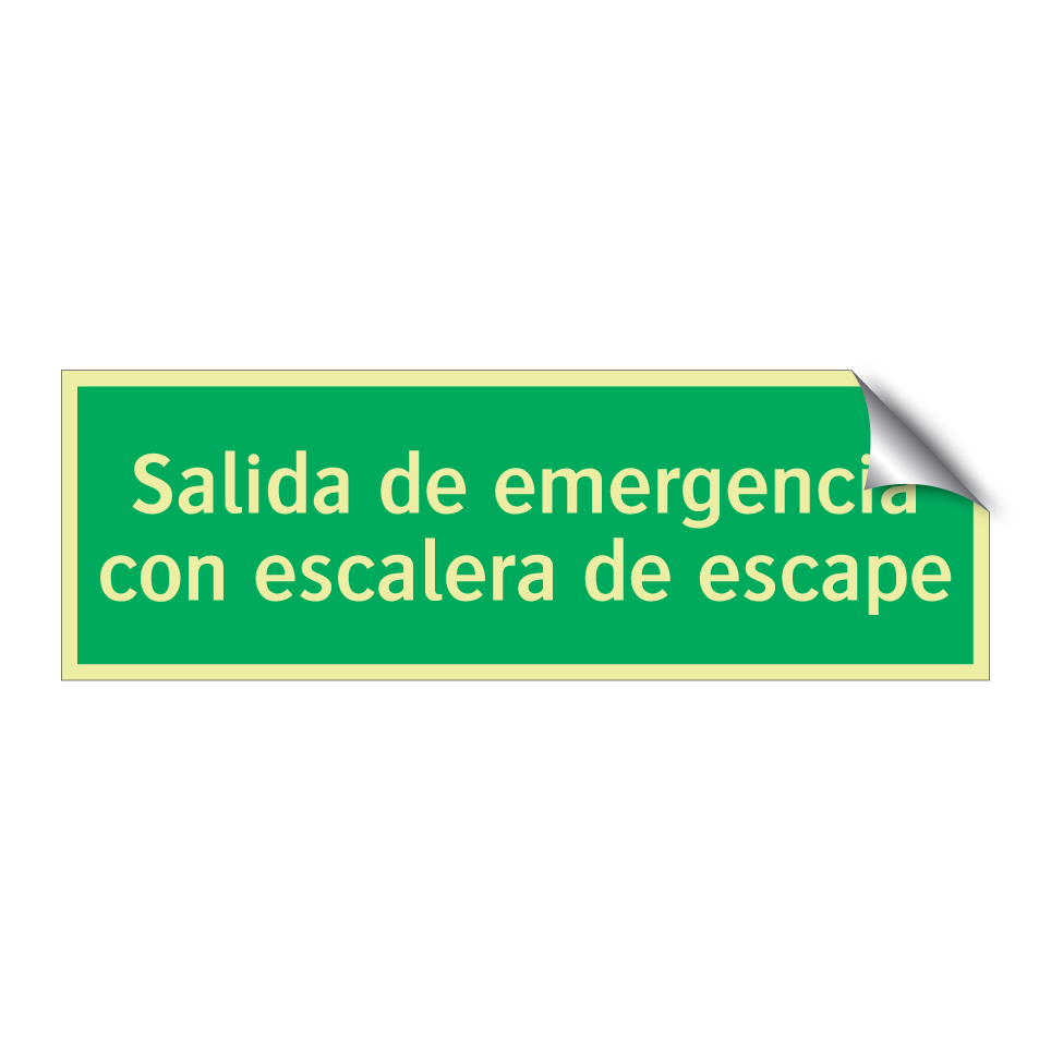 Salida de emergencia con escalera de escape