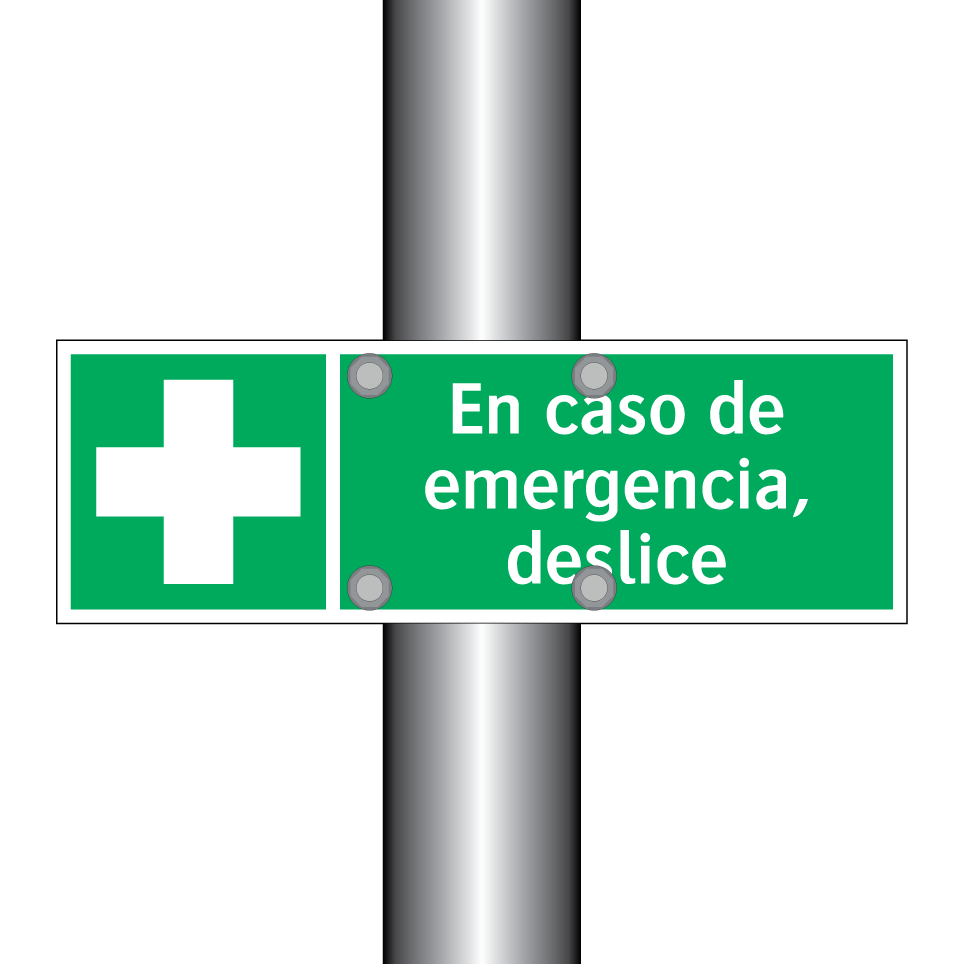 En caso de emergencia, deslice