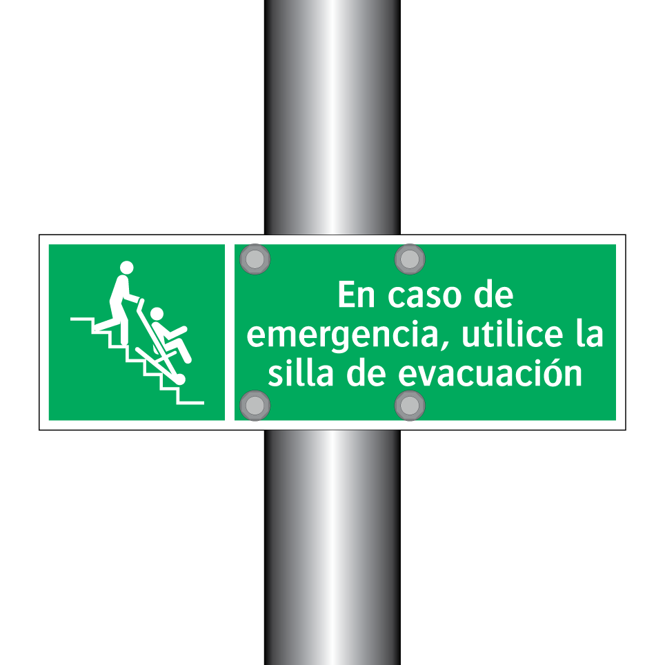 En caso de emergencia, utilice la silla de evacuación