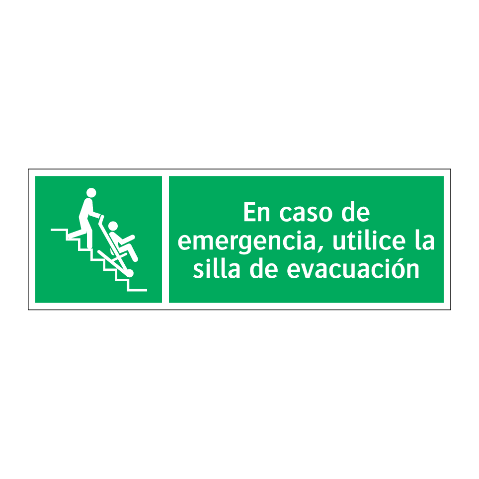 En caso de emergencia, utilice la silla de evacuación