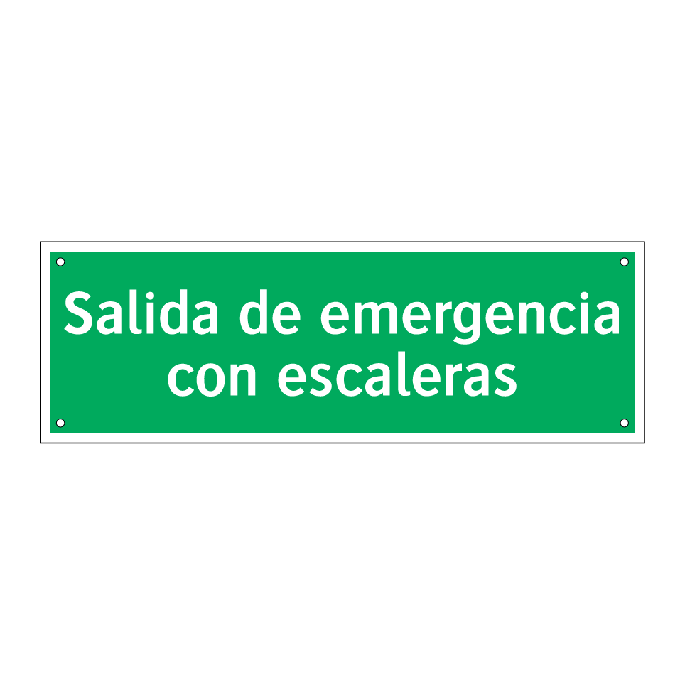 Salida de emergencia con escaleras