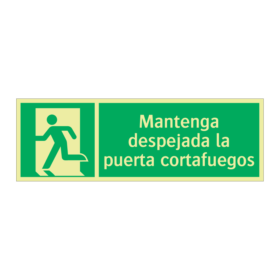 Mantenga despejada la puerta cortafuegos