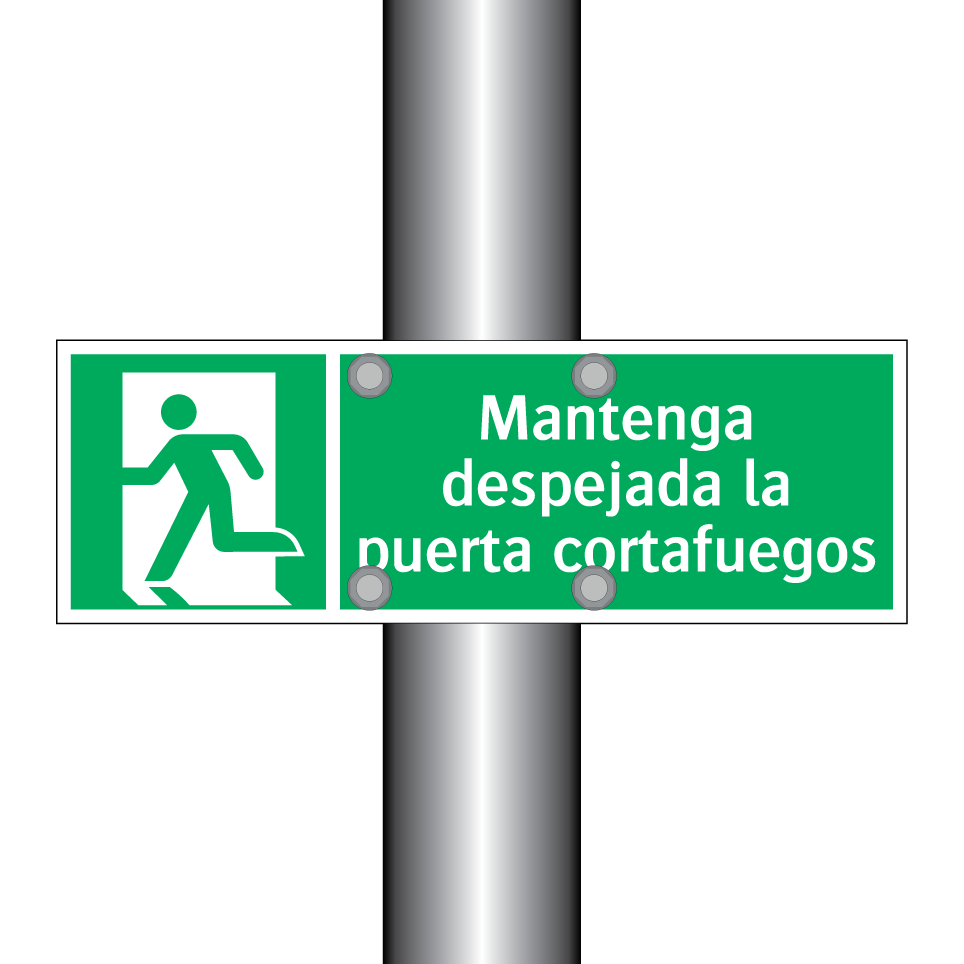 Mantenga despejada la puerta cortafuegos