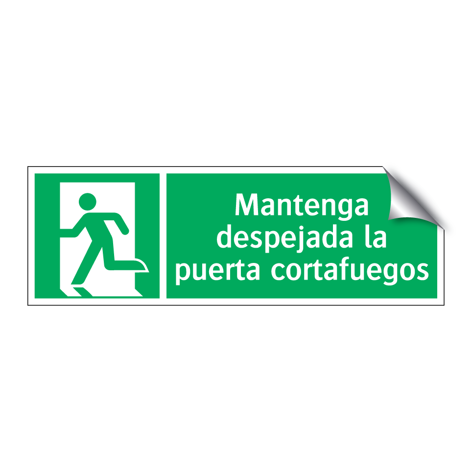 Mantenga despejada la puerta cortafuegos
