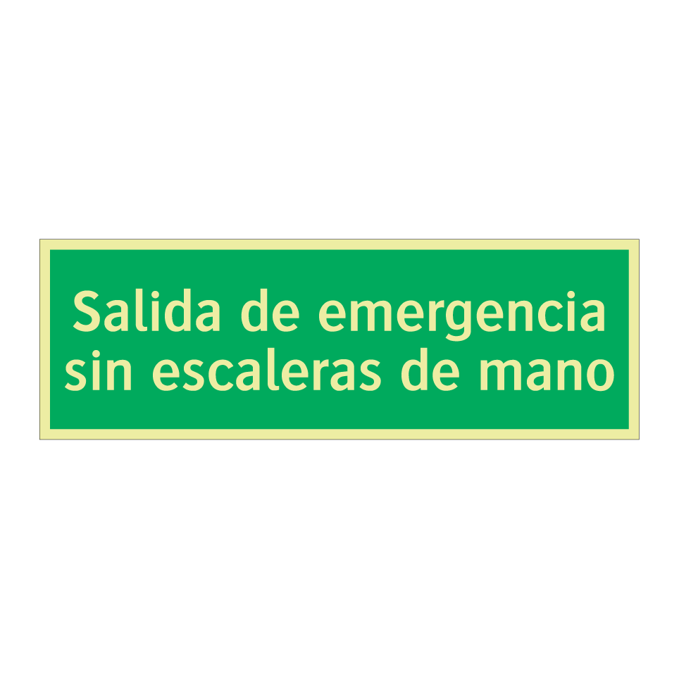 Salida de emergencia sin escaleras de mano