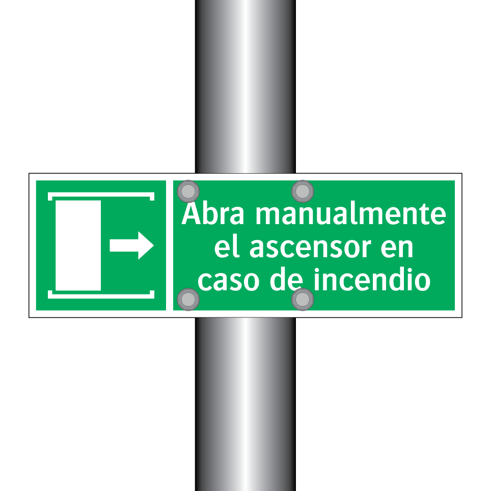 Abra manualmente el ascensor en caso de incendio