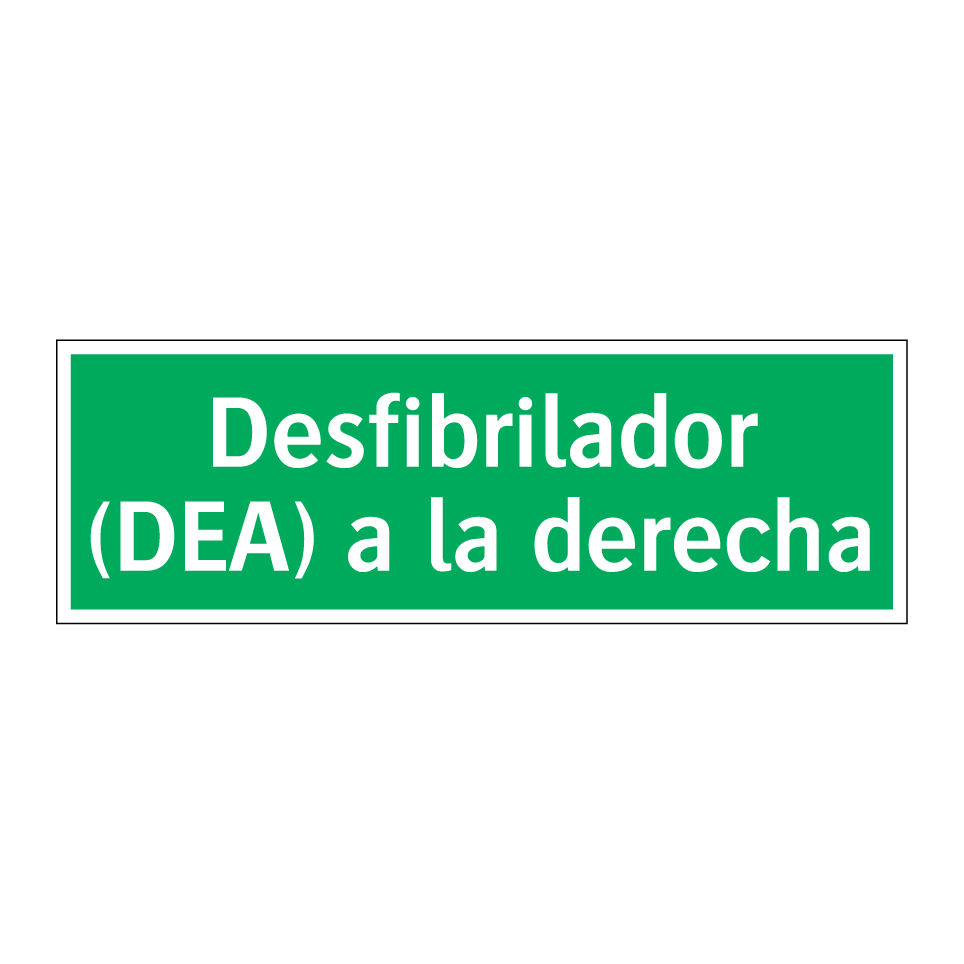 Desfibrilador (DEA) a la derecha