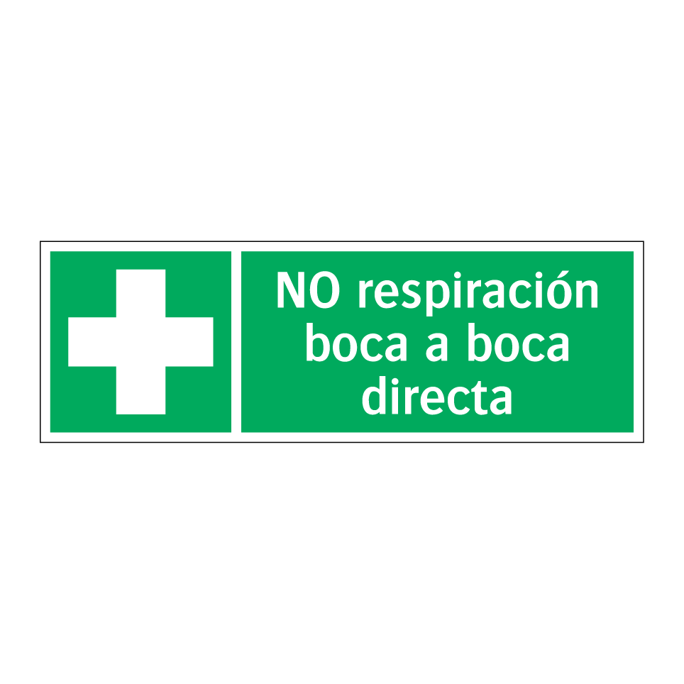 NO respiración boca a boca directa