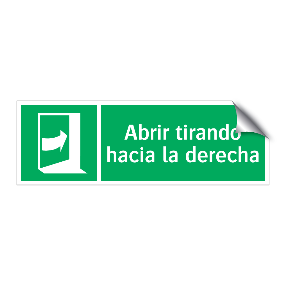 Abrir tirando hacia la derecha