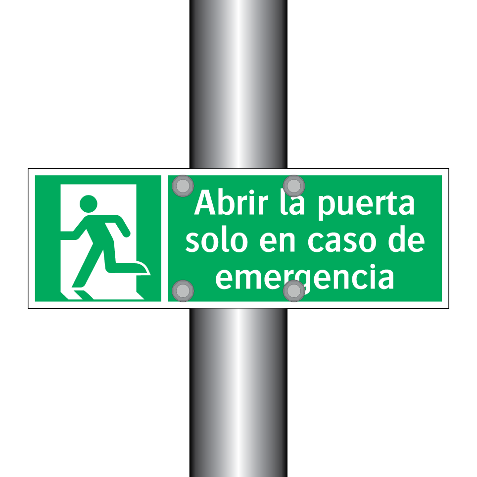 Abrir la puerta solo en caso de emergencia