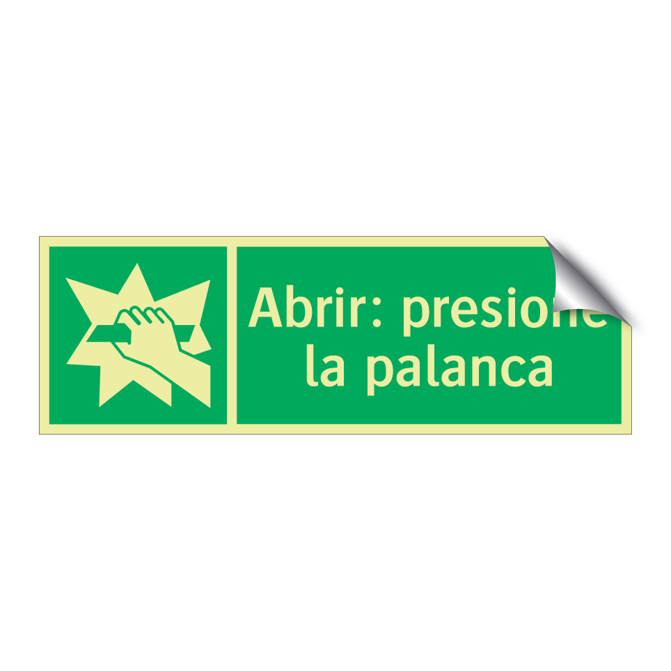 Abrir: presione la palanca
