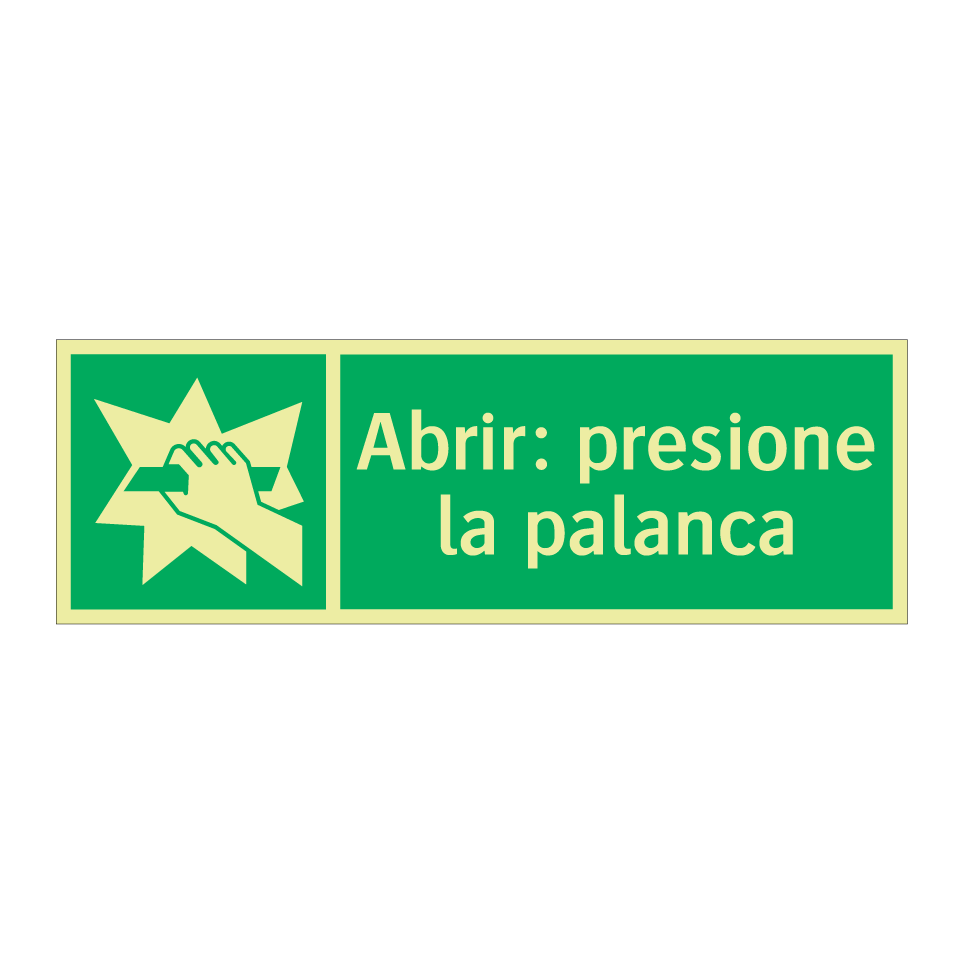 Abrir: presione la palanca
