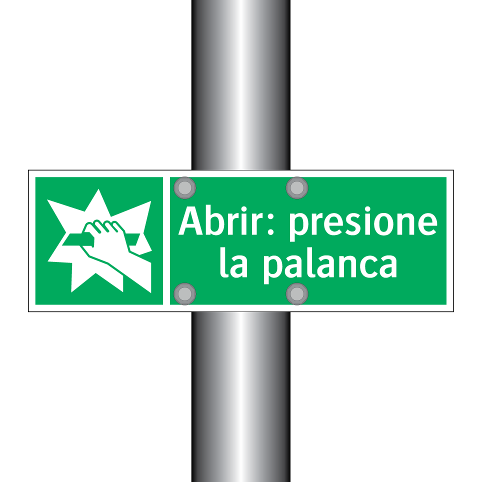 Abrir: presione la palanca