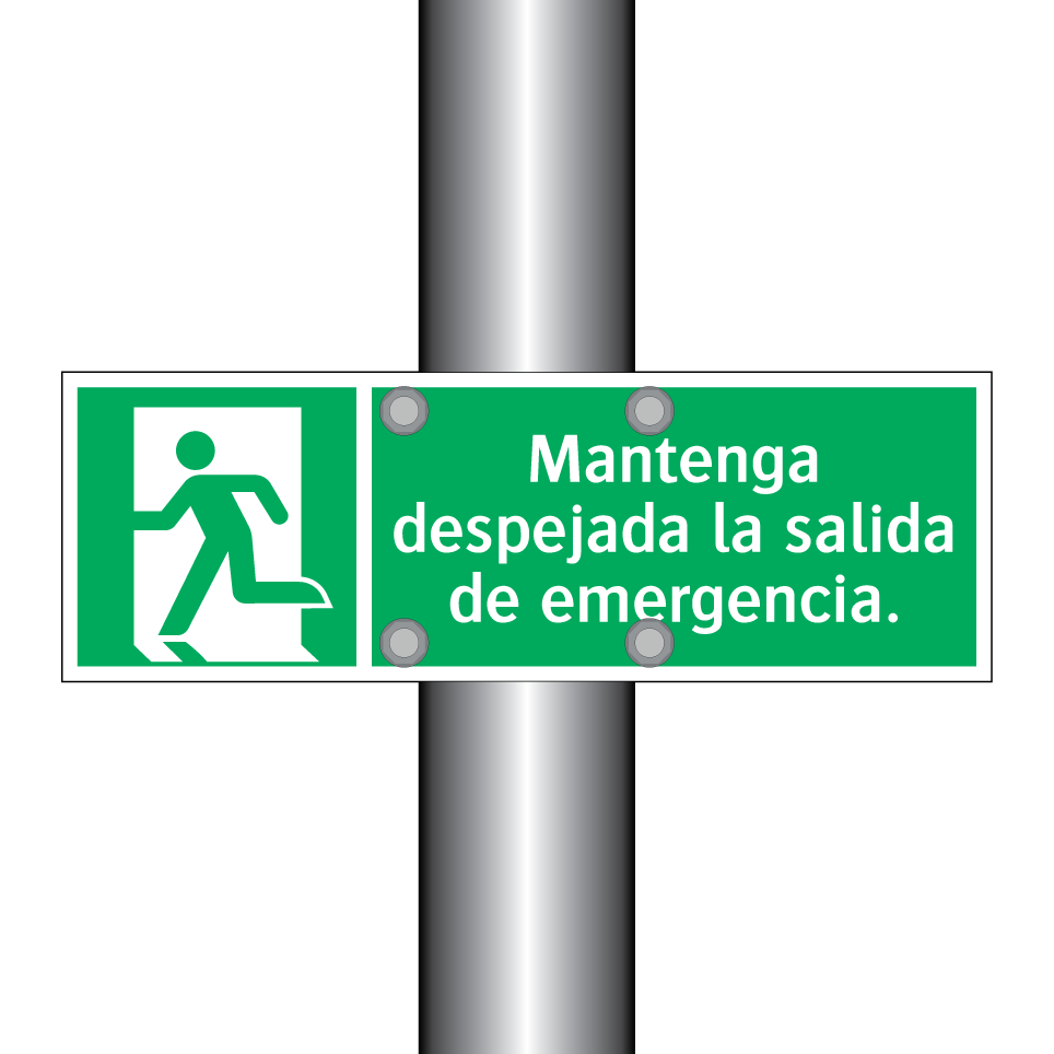 Mantenga despejada la salida de emergencia.