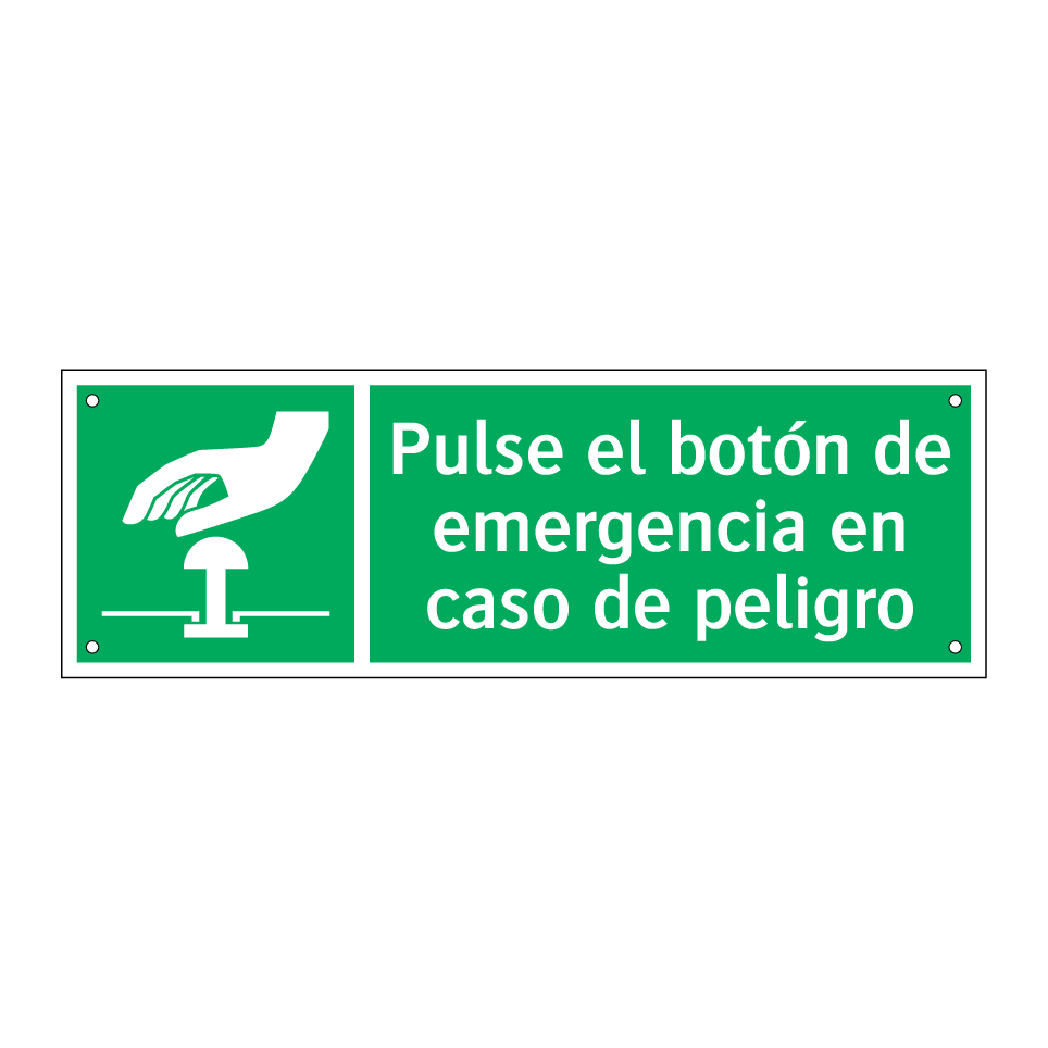 Pulse el botón de emergencia en caso de peligro