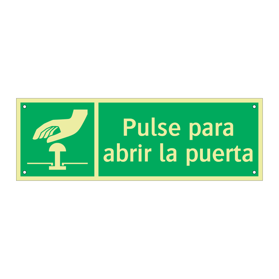 Pulse para abrir la puerta