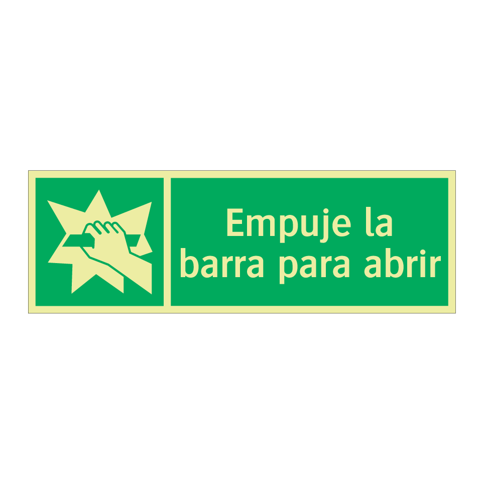 Empuje la barra para abrir
