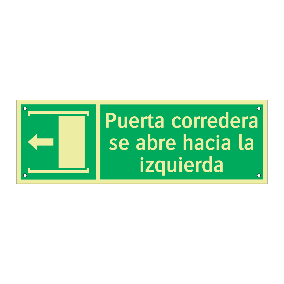 Puerta corredera se abre hacia la izquierda