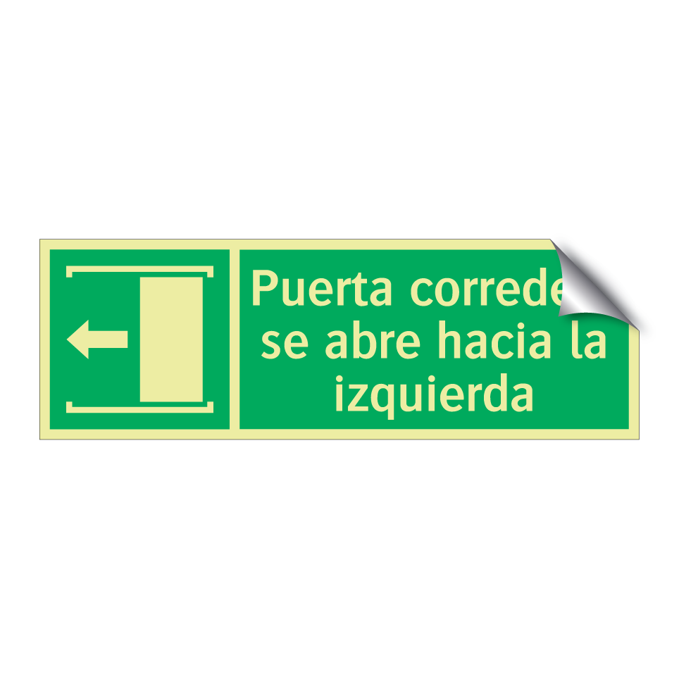 Puerta corredera se abre hacia la izquierda