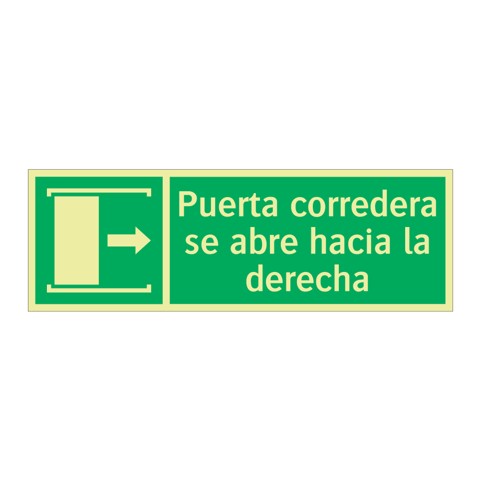 Puerta corredera se abre hacia la derecha
