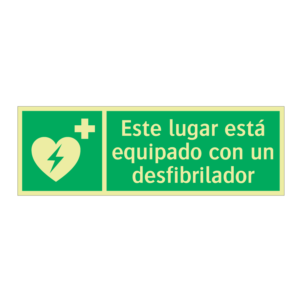 Este lugar está equipado con un desfibrilador
