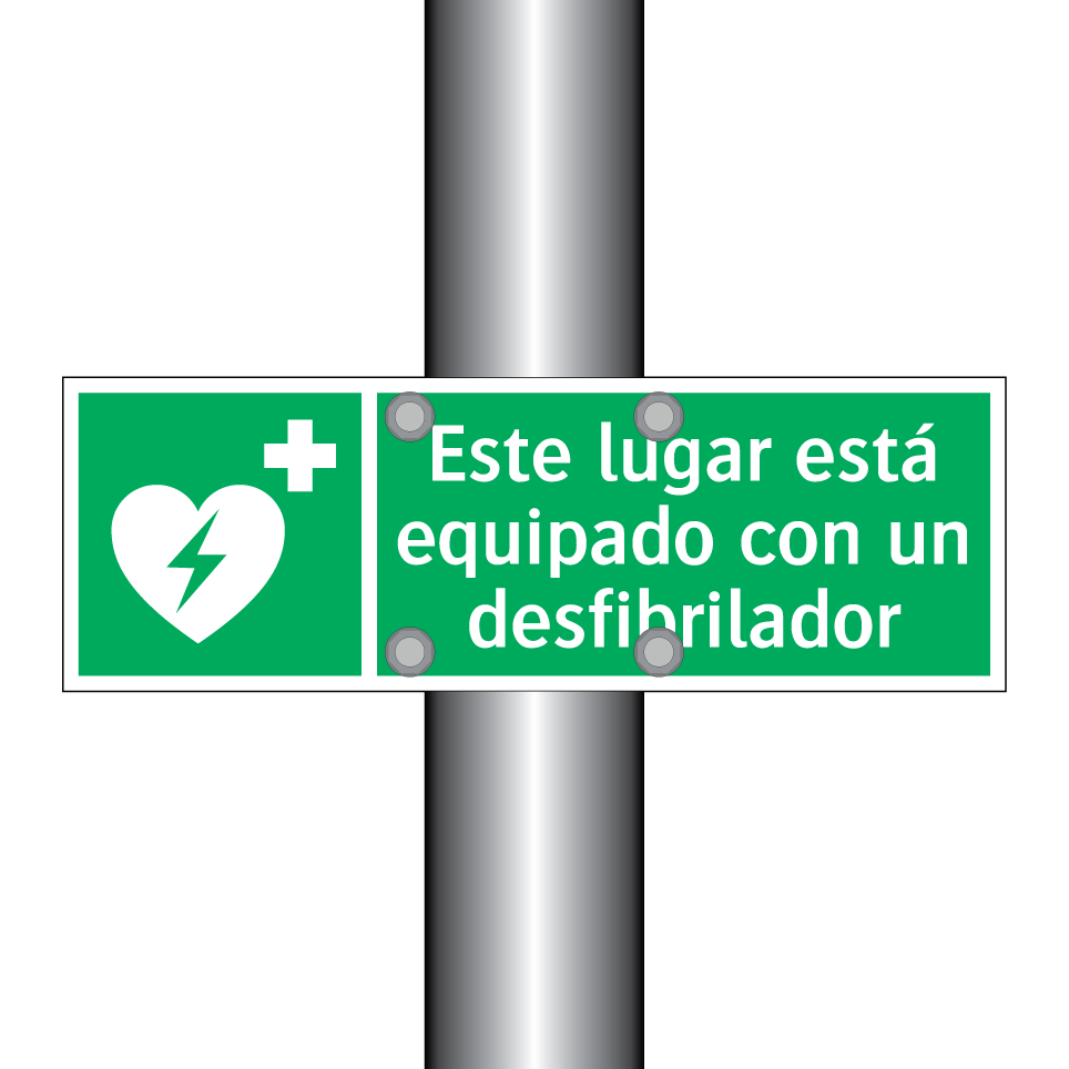 Este lugar está equipado con un desfibrilador