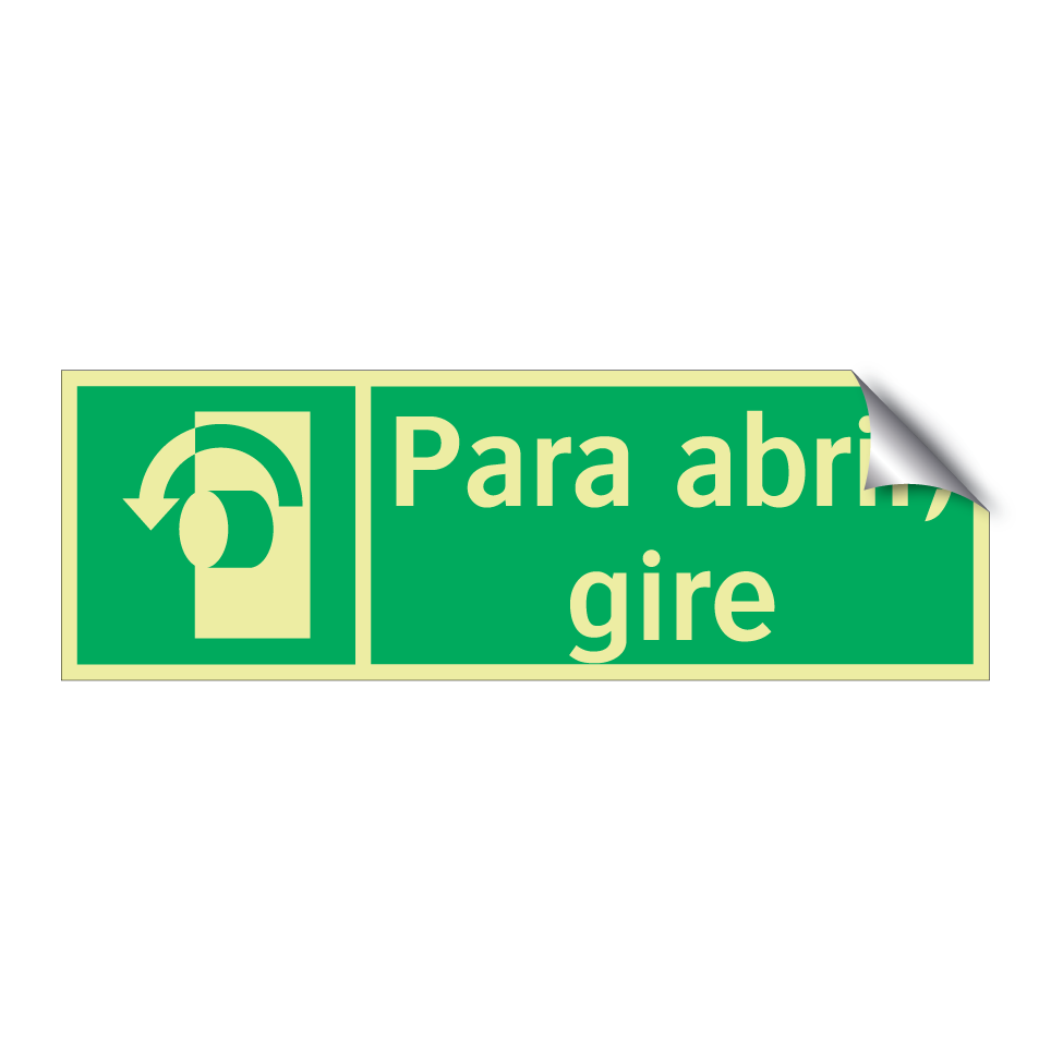 Para abrir, gire
