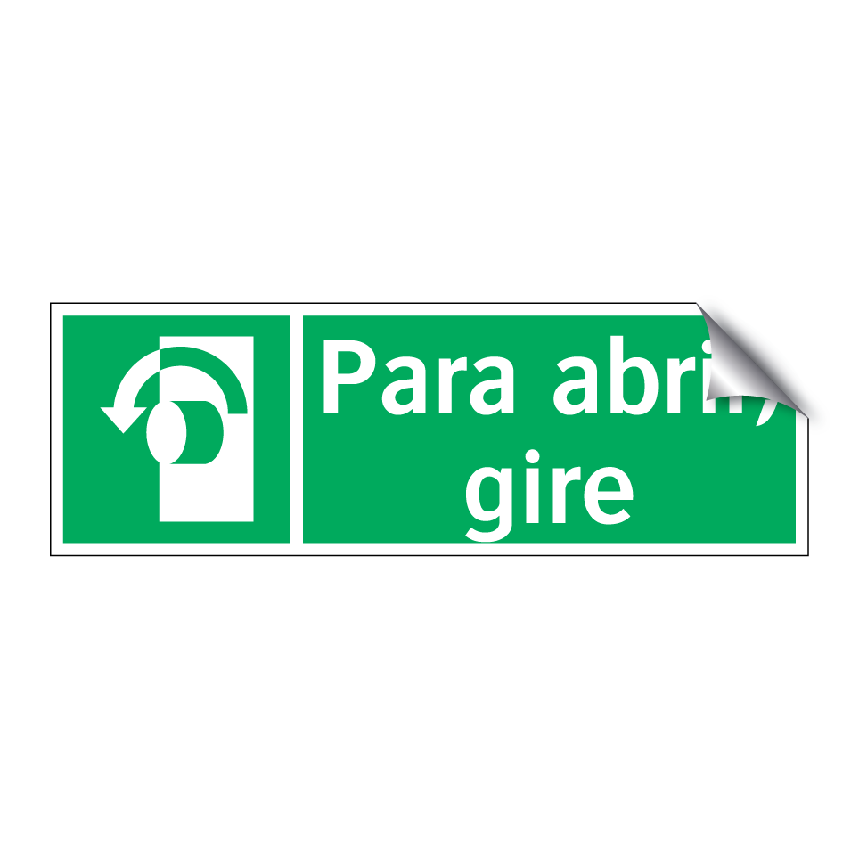 Para abrir, gire