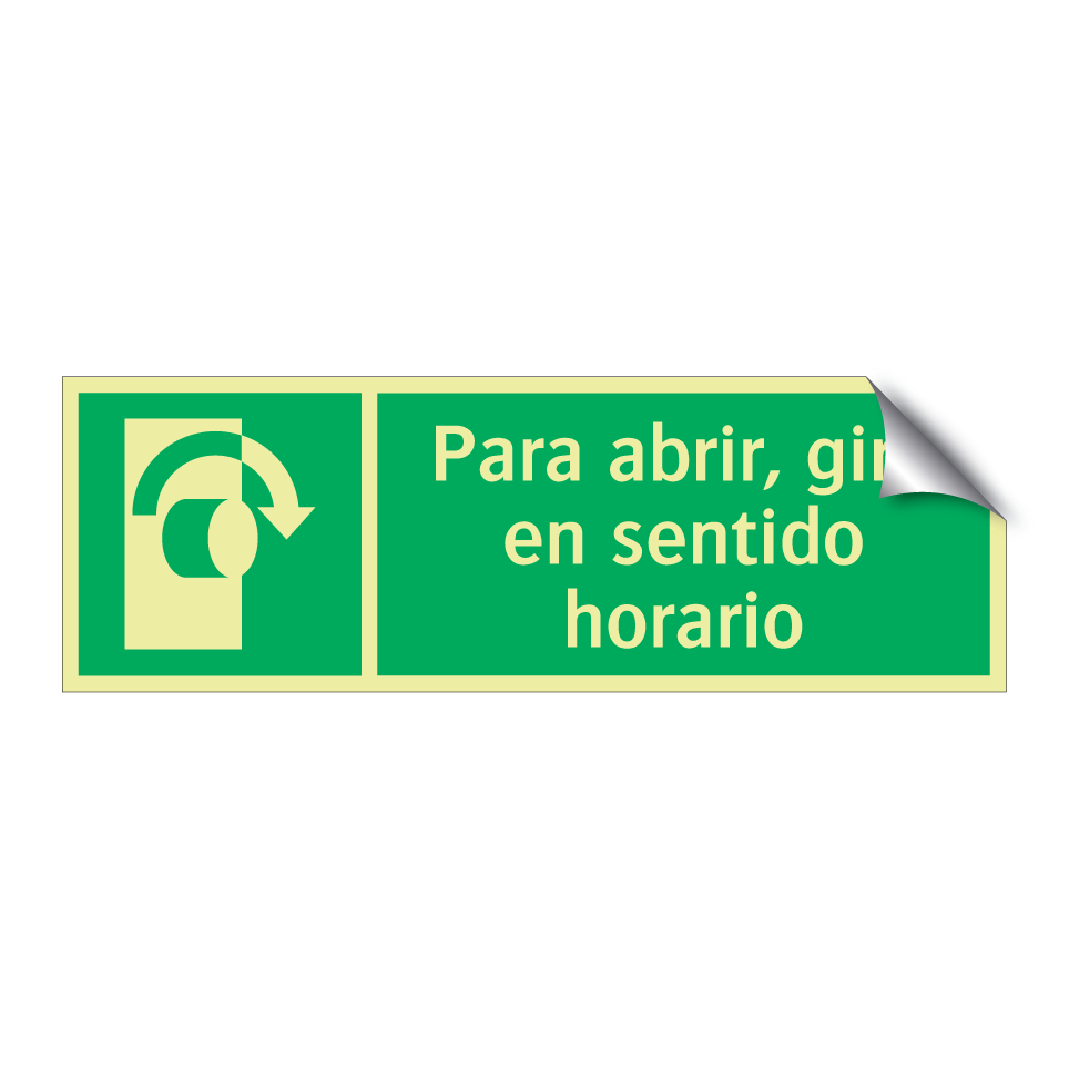 Para abrir, gire en sentido horario