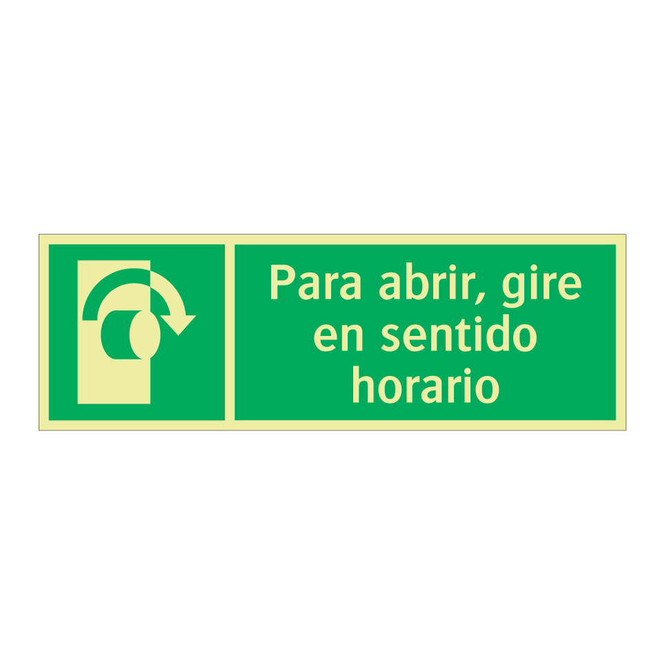 Para abrir, gire en sentido horario