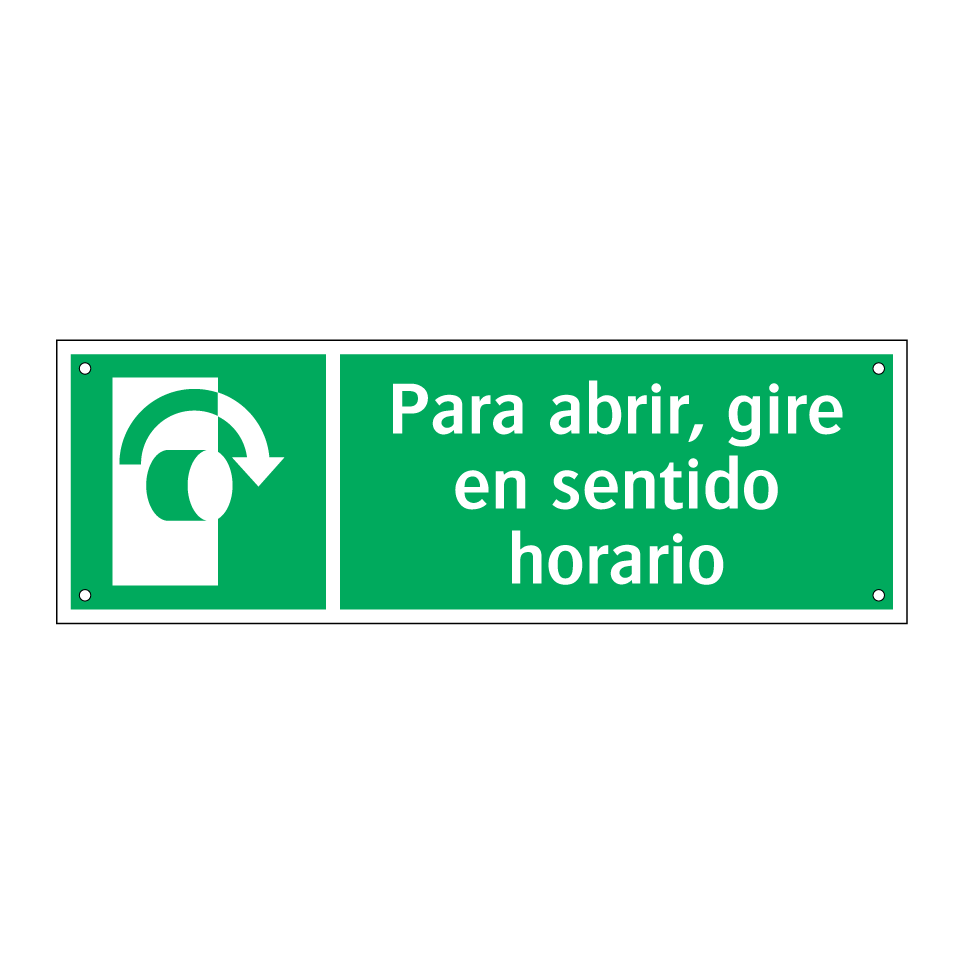 Para abrir, gire en sentido horario