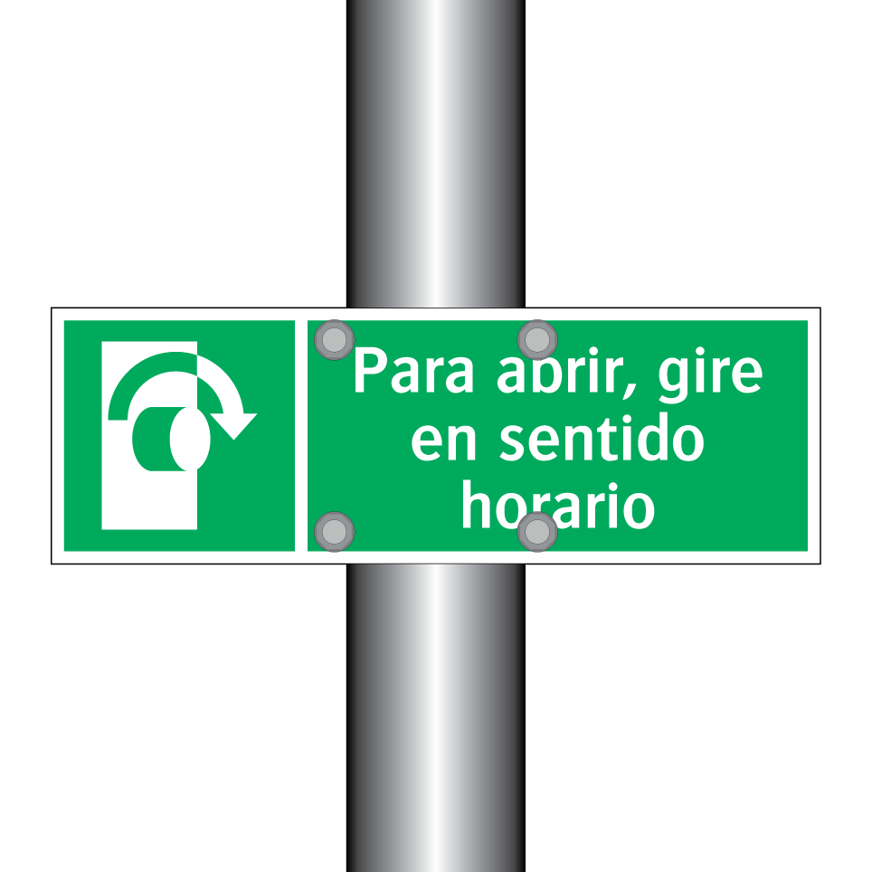 Para abrir, gire en sentido horario