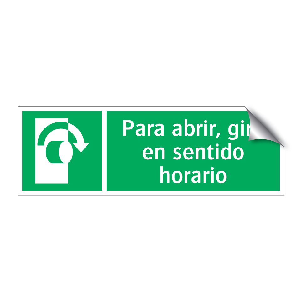Para abrir, gire en sentido horario