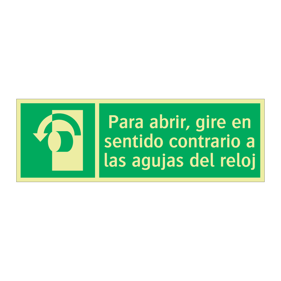 Para abrir, gire en sentido contrario a las agujas del reloj