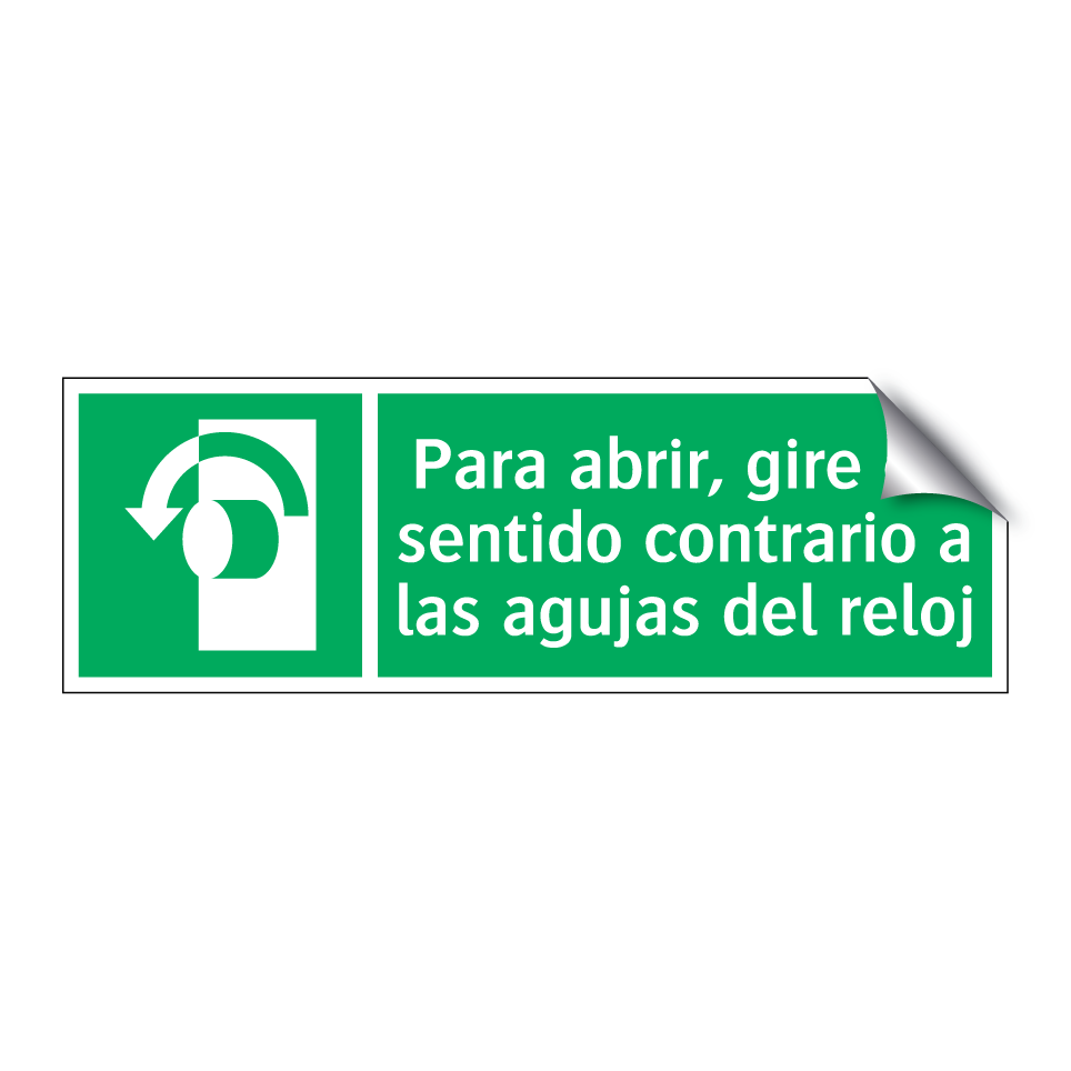 Para abrir, gire en sentido contrario a las agujas del reloj