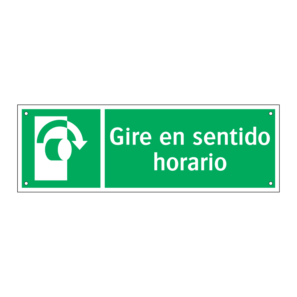 Gire en sentido horario
