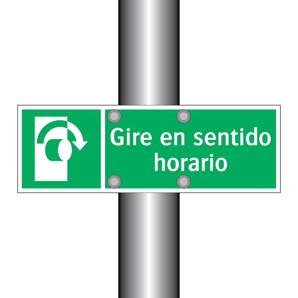 Gire en sentido horario