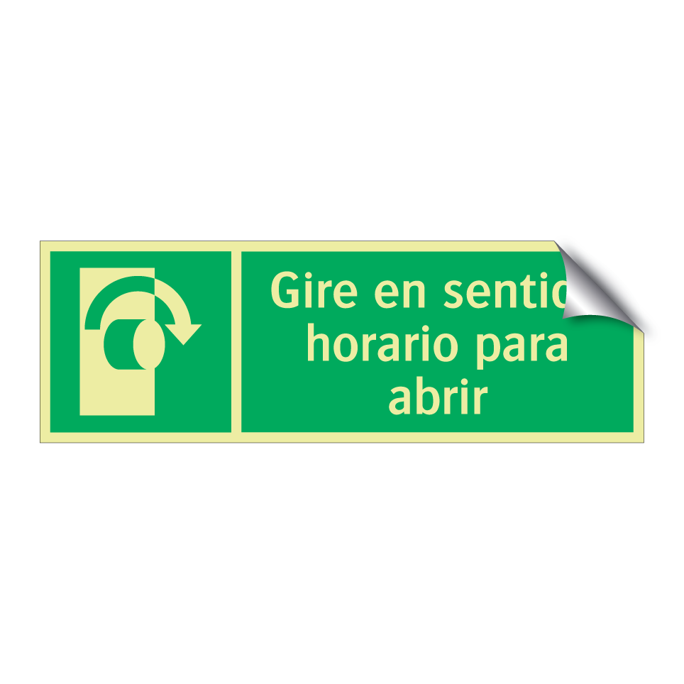 Gire en sentido horario para abrir