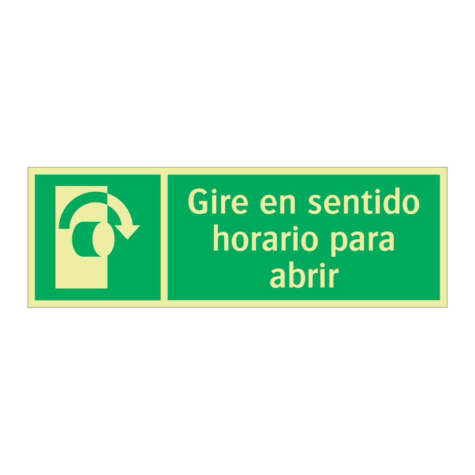 Gire en sentido horario para abrir