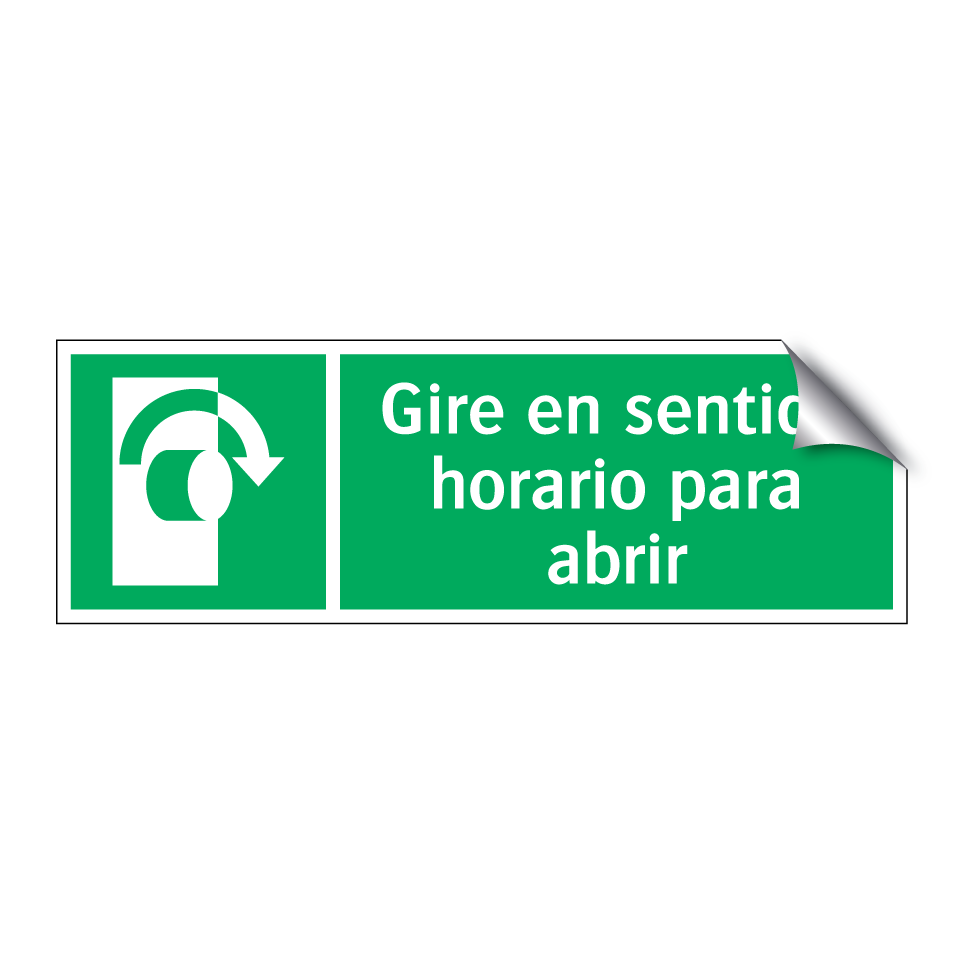 Gire en sentido horario para abrir