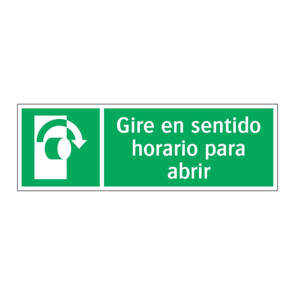 Gire en sentido horario para abrir