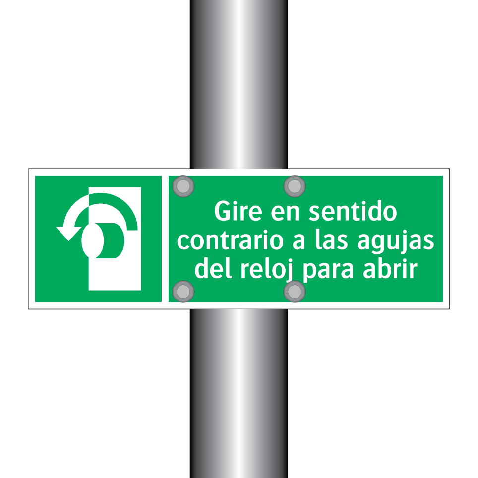 Gire en sentido contrario a las agujas del reloj para abrir
